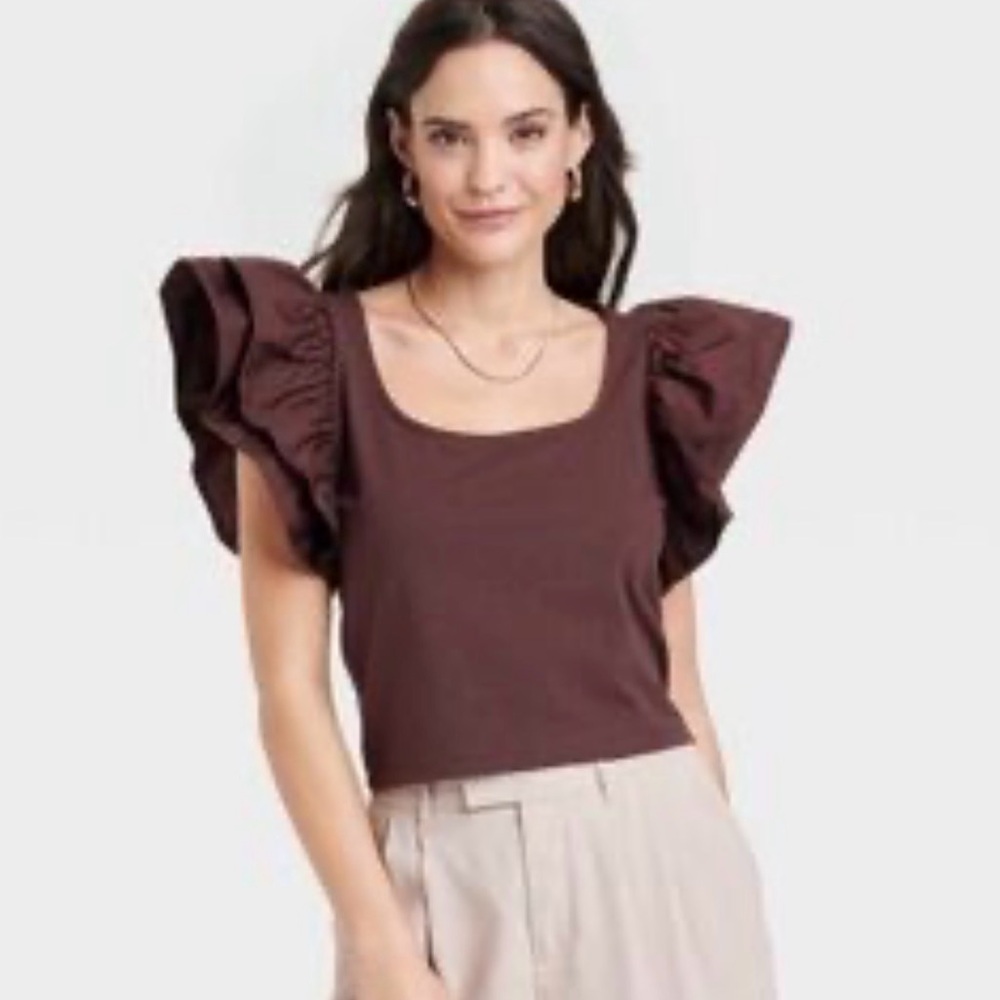 A New Day ruffle sleeve top